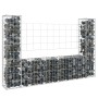 U-förmiger Gabionenkorb 2 Eisenpfosten 140x20x100 cm von vidaXL, Zaunpaneele - Ref: Foro24-151275, Preis: 69,60 €, Rabatt: %