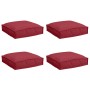 Cojines para Palets para Sentarse 4 pcs Color Vino 40x40x8 cm Tela Oxford | Foro24.es | Tu tienda online para hogar, jardín y más Foro24.es