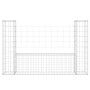 U-förmiger Gabionenkorb 2 Eisenpfosten 140x20x100 cm von vidaXL, Zaunpaneele - Ref: Foro24-151275, Preis: 69,60 €, Rabatt: %