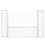 U-shaped gabion basket 2 iron posts 140x20x100 cm by vidaXL, fence panels - Ref: Foro24-151275, Price: 68,24 €, Discount: %