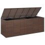 PE brown rattan garden cushion box 291x100.5x104 cm by vidaXL, Outdoor storage boxes - Ref: Foro24-317236, Price: 418,93 €, D...