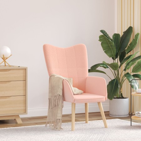 Sillón Relajante de Tela Tipo Lana Rizada Rosa by , Armchairs - Ref: Foro24-42001779, Price: 118,11 €, Discount: %