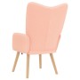 Sillón Relajante de Tela Tipo Lana Rizada Rosa by , Armchairs - Ref: Foro24-42001779, Price: 118,11 €, Discount: %