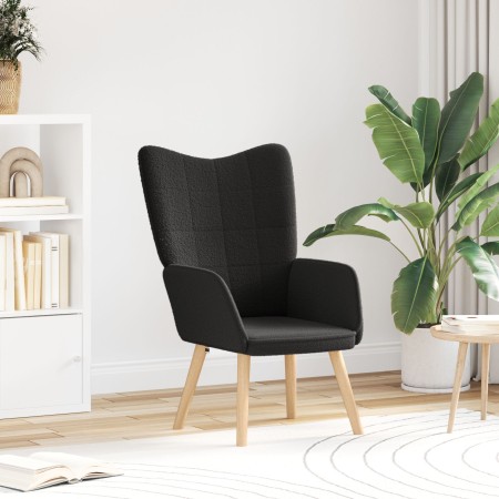 Sillón Relax de  en Tela Similar a Lana Rizada Negra | Foro24.es | Tu tienda online para hogar, jardín y más Foro24.es