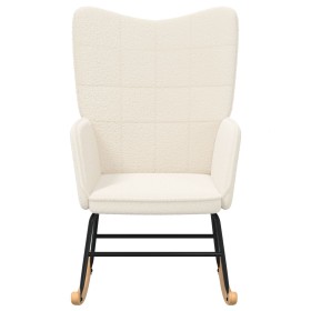 Sillón Relax de de tela parecida a lana rizada color crema de , Sillones - Ref: Foro24-42001784, Precio: 106,75 €