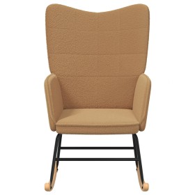 Silla Relajante Beige de Tela Parecida a Lana