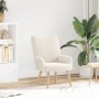 Sillón Relajante de Tela Similar a Lana Rizada Crema by , Armchairs - Ref: Foro24-42001790, Price: 98,24 €, Discount: %