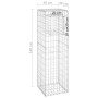 Cesta poste de gaviones de hierro 40x40x140 cm de vidaXL, Postes de cerca - Ref: Foro24-151262, Precio: 50,41 €, Descuento: %