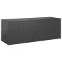 Baúl para cojines de jardín ratán PE negro 291x100,5x104 cm de vidaXL, Cajas de almacenaje para exteriores - Ref: Foro24-3172...
