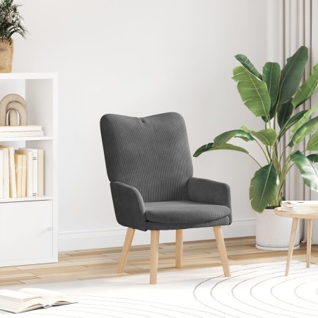 Sillón Relajante  de Tela de Corduroy Gris Oscuro | Foro24.es | Tu tienda online para hogar, jardín y más Foro24.es