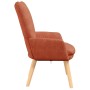 Sillón Relajante Rojo Naranja de Tela de Pana