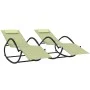 Rocking loungers 2 units steel and cream textilene by vidaXL, Loungers - Ref: Foro24-318134, Price: 145,39 €, Discount: %