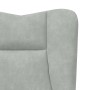 Sillón Relajante en Terciopelo Gris Claro | Foro24.es | Tu tienda online para hogar, jardín y más Foro24.es