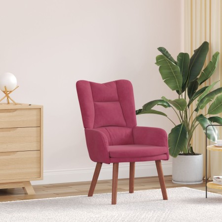 Sillón Relaxante de Terciopelo Rojo Vino | Foro24.es | Tu tienda online para hogar, jardín y más Foro24.es