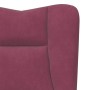Sillón Relaxante de Terciopelo Rojo Vino
