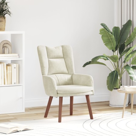 Sillón Relaxante de Velvet Crema | Foro24.es | Tu tienda online para hogar, jardín y más Foro24.es
