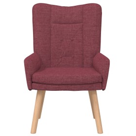 Sillón Relajante VidaXL de Tela color Rojo Vino