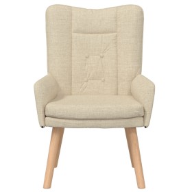 Sillón Relajante de Tela Crema