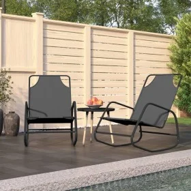 Rocking lounger 2 units in steel and gray textilene by vidaXL, Loungers - Ref: Foro24-318141, Price: 112,01 €, Discount: %