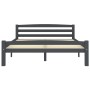 Solid pine wood bed frame dark grey 120x200 cm by vidaXL, Beds and slatted bases - Ref: Foro24-322091, Price: 122,04 €, Disco...