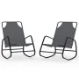 Rocking lounger 2 units in steel and gray textilene by vidaXL, Loungers - Ref: Foro24-318141, Price: 112,01 €, Discount: %