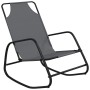 Rocking lounger 2 units in steel and gray textilene by vidaXL, Loungers - Ref: Foro24-318141, Price: 104,75 €, Discount: %