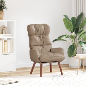 Sillón relajante color cappuccino en cuero