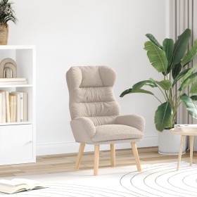 Sillón Relax de en Tela Curly de Color Gris Claro