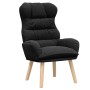 Sillón relajante  de tela semejante a lana rizada negra | Foro24.es | Tu tienda online para hogar, jardín y más Foro24.es