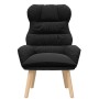 Sillón relajante  de tela semejante a lana rizada negra | Foro24.es | Tu tienda online para hogar, jardín y más Foro24.es