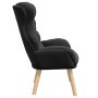 Sillón relajante  de tela semejante a lana rizada negra | Foro24.es | Tu tienda online para hogar, jardín y más Foro24.es