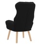 Sillón relajante  de tela semejante a lana rizada negra | Foro24.es | Tu tienda online para hogar, jardín y más Foro24.es