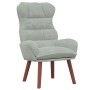 Sillón Relaxante de Terciopelo Gris Claro | Foro24.es | Tu tienda online para hogar, jardín y más Foro24.es
