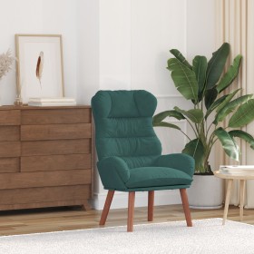 Silla de Relax Verde Oscuro de Terciopelo