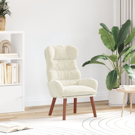 Sillón Relajante de Terciopelo Crema | Foro24.es | Tu tienda online para hogar, jardín y más Foro24.es