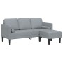 Sofá en forma de L de 3 plazas en gris claro de 160 cm en tela by , Sofas - Ref: Foro24-42001913, Price: 243,49 €, Discount: %