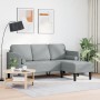 Sofá en forma de L de 3 plazas en gris claro de 160 cm en tela by , Sofas - Ref: Foro24-42001913, Price: 243,49 €, Discount: %