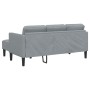 Sofá en forma de L de 3 plazas en gris claro de 160 cm en tela by , Sofas - Ref: Foro24-42001913, Price: 243,49 €, Discount: %
