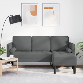 Sofá Esquinero de 3 Plazas Gris Oscuro de 160 cm en Tela von , Sofas - Ref: Foro24-42001914, Preis: 243,29 €, Rabatt: %