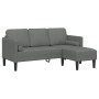Sofá Esquinero de 3 Plazas Gris Oscuro de 160 cm en Tela by , Sofas - Ref: Foro24-42001914, Price: 243,29 €, Discount: %