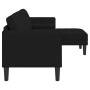 Sofá Esquinero de 3 Plazas Negro 160 cm de Tela by , Sofas - Ref: Foro24-42001915, Price: 243,73 €, Discount: %