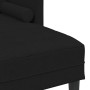 Sofá Esquinero de 3 Plazas Negro 160 cm de Tela by , Sofas - Ref: Foro24-42001915, Price: 243,73 €, Discount: %