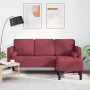 Sofá esquinero de 3 plazas Rojo vino 160 cm Tela by , Sofas - Ref: Foro24-42001916, Price: 265,82 €, Discount: %