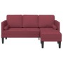 Sofá esquinero de 3 plazas Rojo vino 160 cm Tela by , Sofas - Ref: Foro24-42001916, Price: 265,82 €, Discount: %