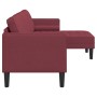 Sofá esquinero de 3 plazas Rojo vino 160 cm Tela by , Sofas - Ref: Foro24-42001916, Price: 265,82 €, Discount: %