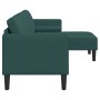 Sofá en L de 3 plazas Verde Oscuro 160 cm Tela von , Sofas - Ref: Foro24-42001917, Preis: 289,41 €, Rabatt: %