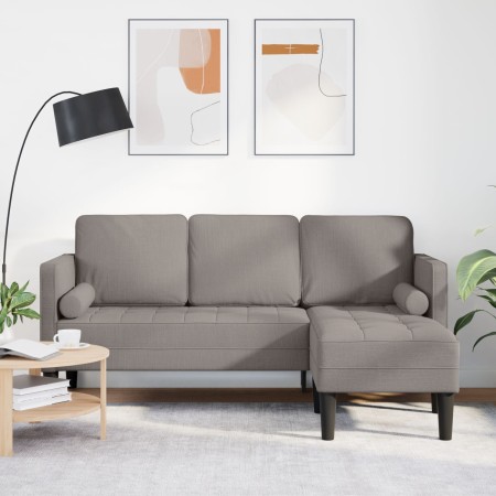 Sofá en L de 3 plazas Taupe 160 cm Tela von , Sofas - Ref: Foro24-42001918, Preis: 324,56 €, Rabatt: %
