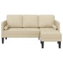 Sofá en L de 3 plazas crema de de 160 cm de tela von , Sofas - Ref: Foro24-42001919, Preis: 286,64 €, Rabatt: %