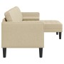 Sofá en L de 3 plazas crema de de 160 cm de tela von , Sofas - Ref: Foro24-42001919, Preis: 286,64 €, Rabatt: %