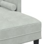 Sofá de 3 plazas con chaiselongue L gris claro de 160 cm en